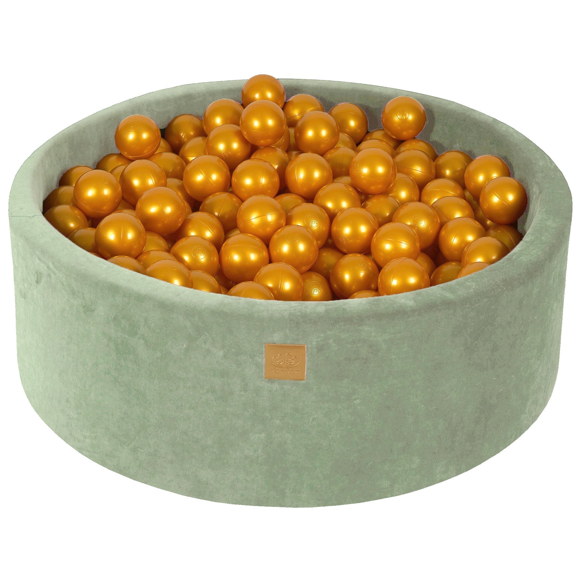 Velvet Foam Baby Ball Pit Sage Green