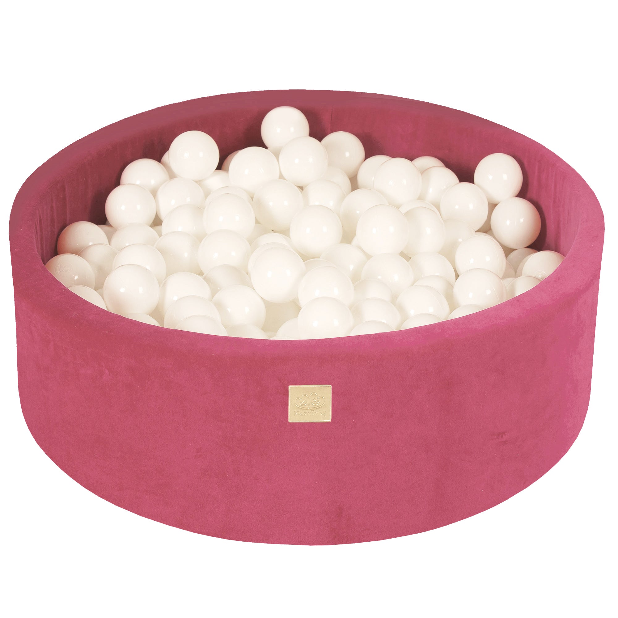 Velvet Foam Baby Ball Pit Raspberry Red | Balls to Choose