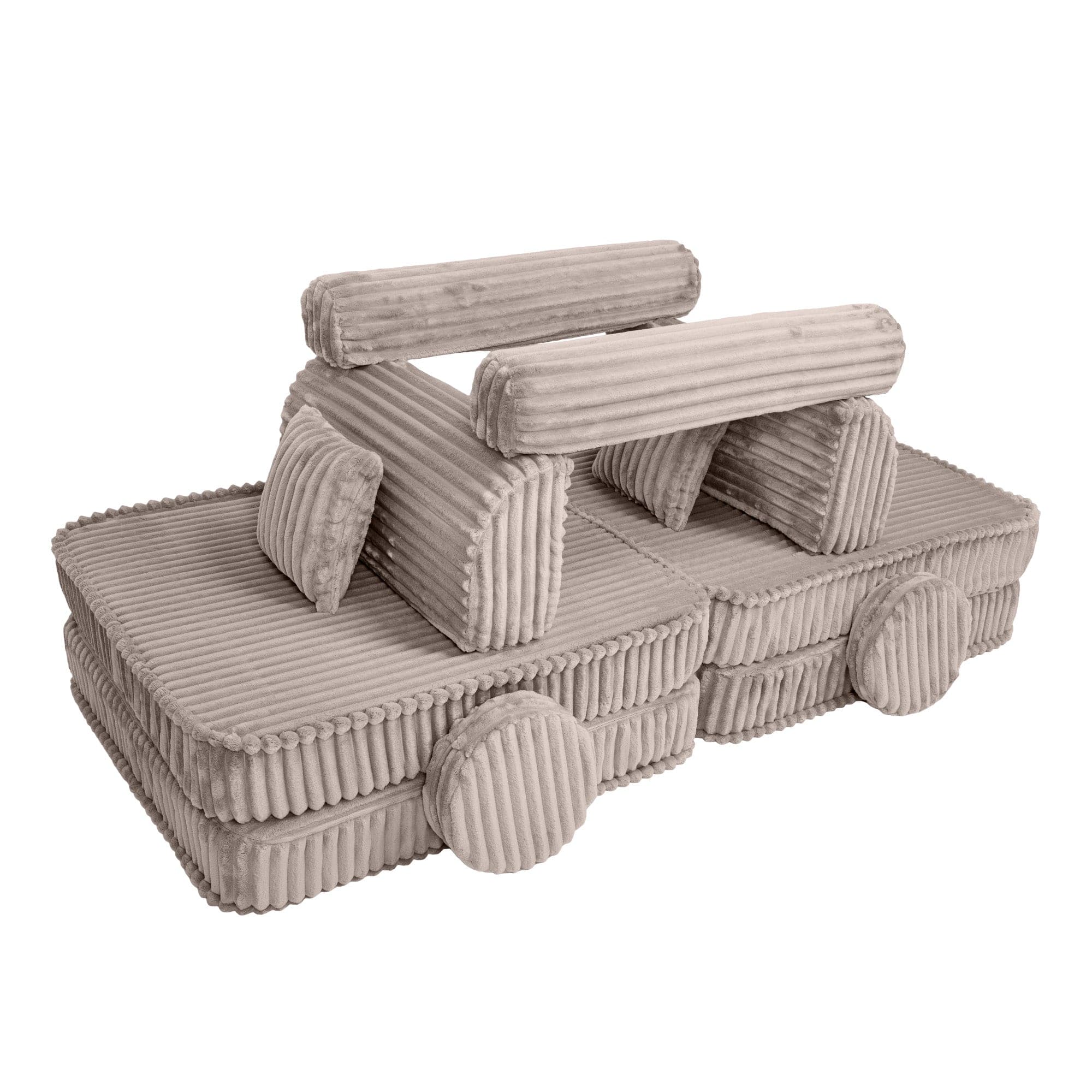 Meowbaby Kids Play Sofa - Modular Play Couch | 10 Pieces | Churros