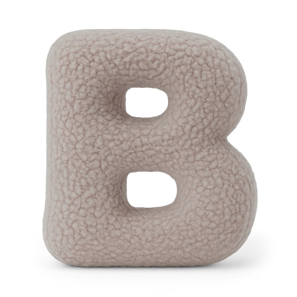 Meowbaby Alphabet Letter Pillow Light Gray | Bearly