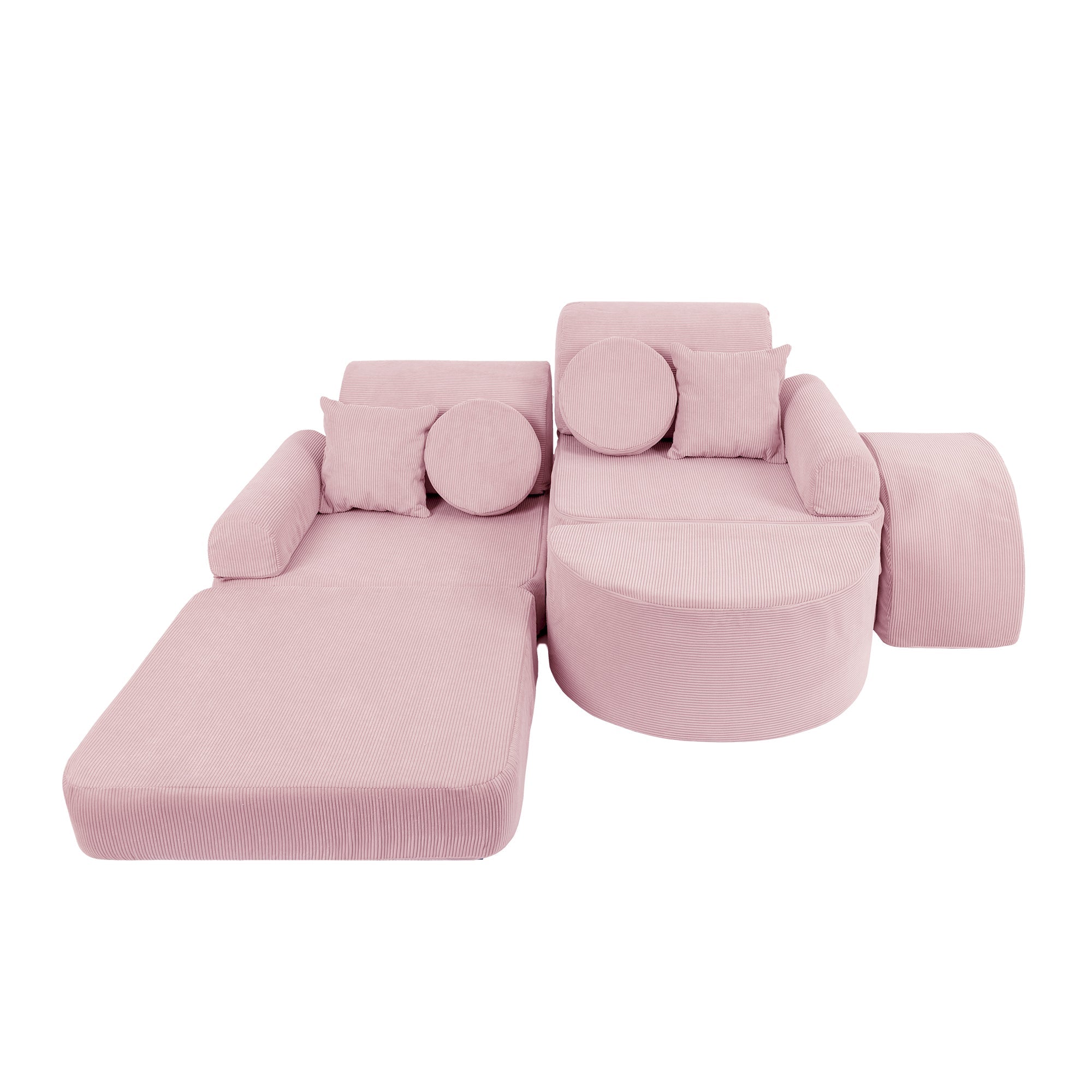 MeowBaby Slimcord Play Sofa Max – Modular Kids Play Sofa Bed | 12 Pieces