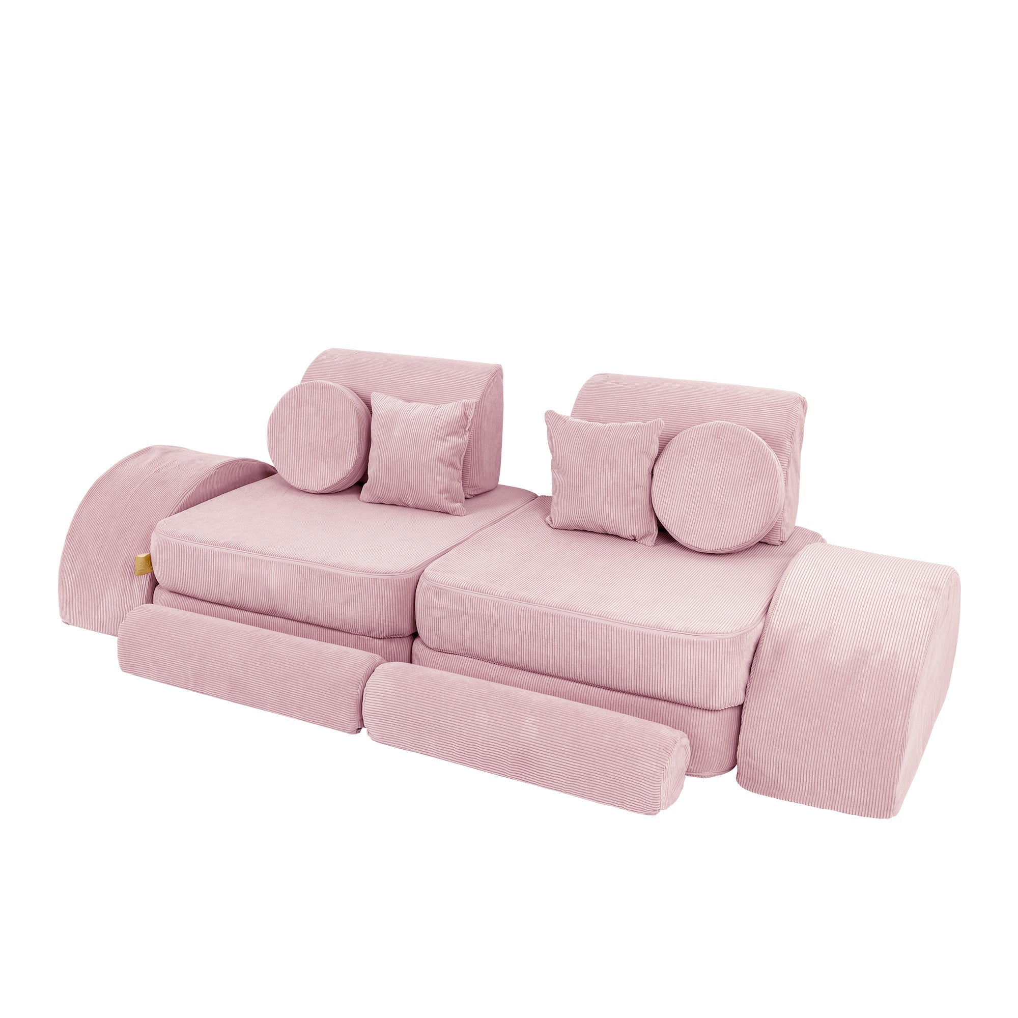 MeowBaby Slimcord Play Sofa Max – Modular Kids Play Sofa Bed | 12 Pieces