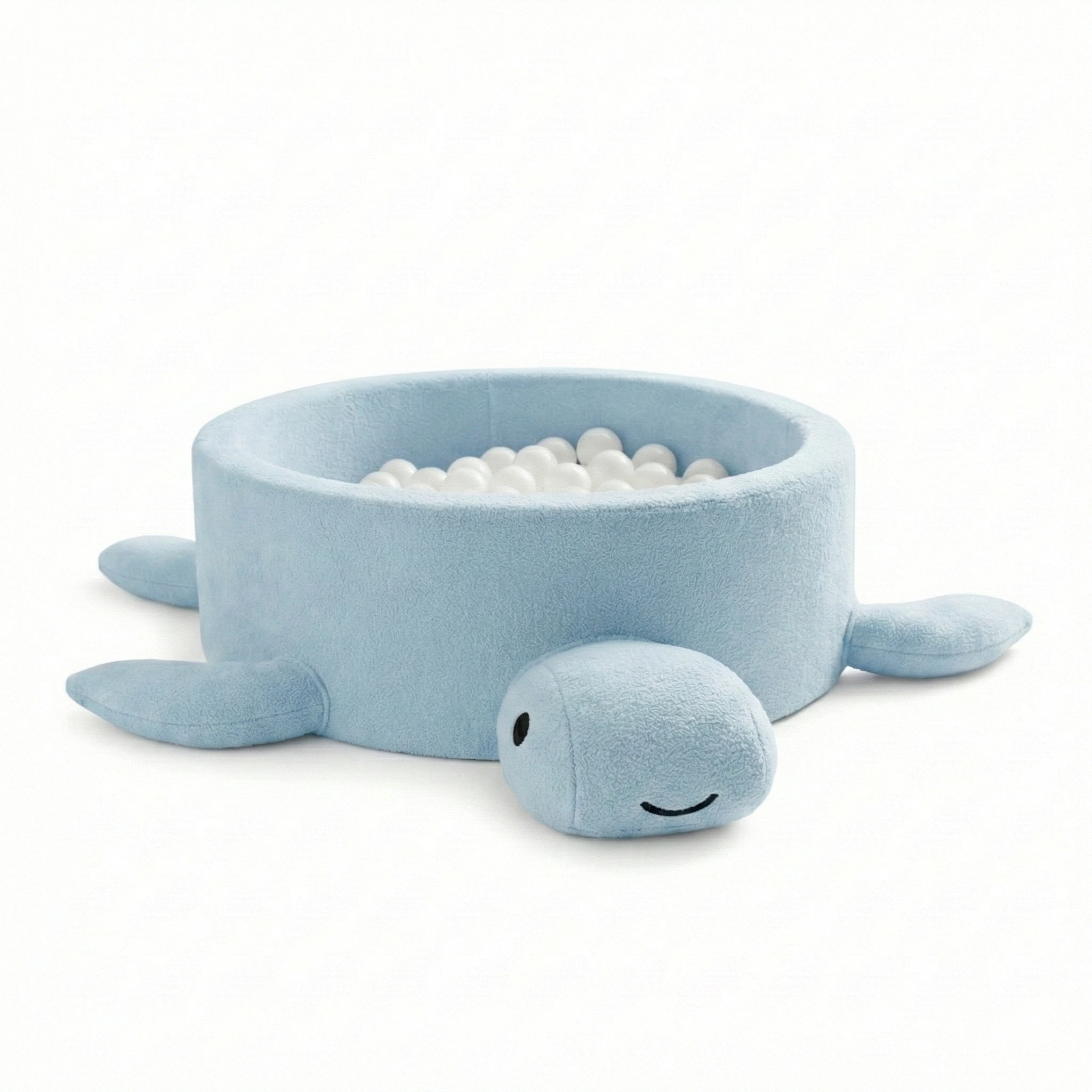 Ball Pit for Children – Turtle | Balls to Choose | Dusty Ice Blue | Boucle