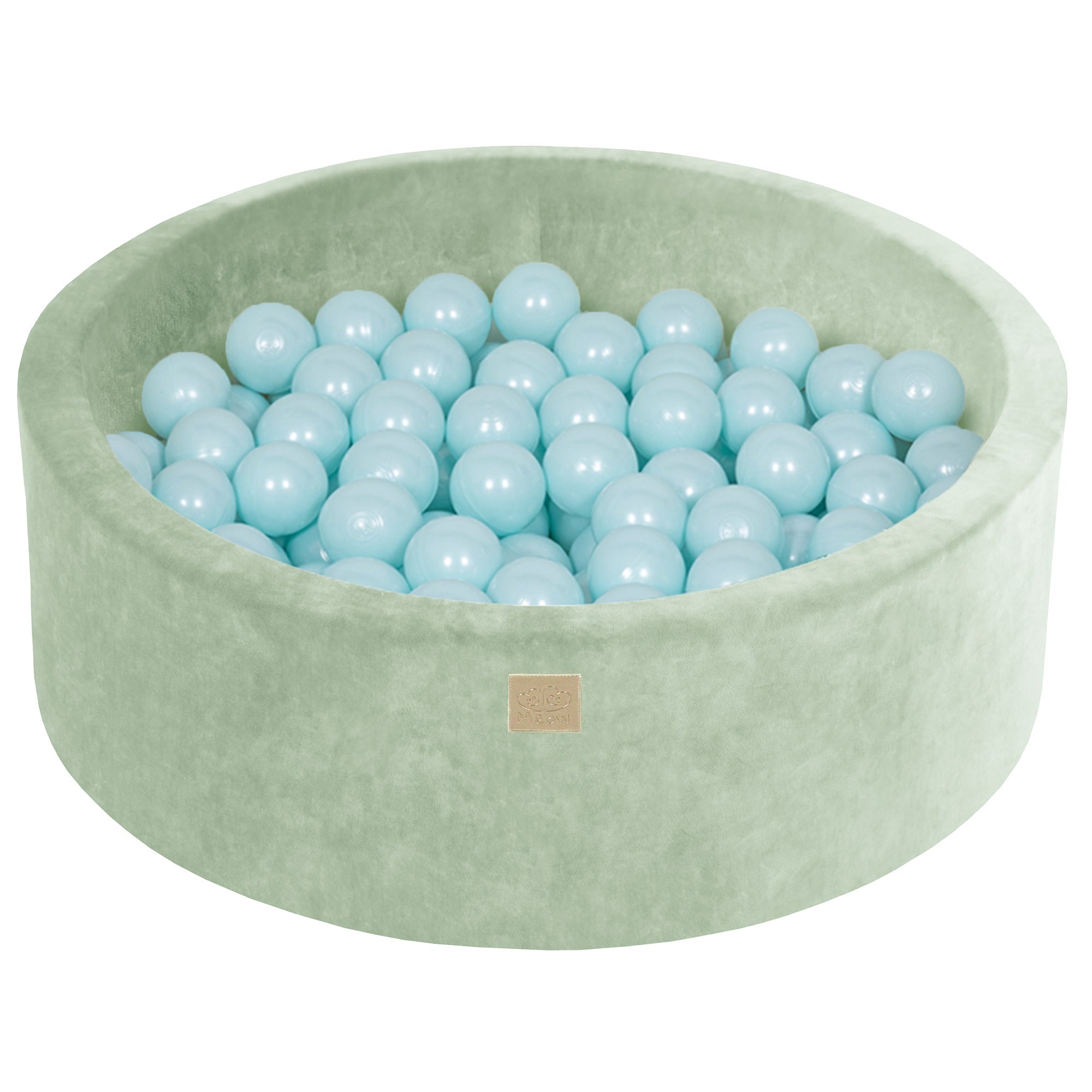 Velvet Foam Baby Ball Pit Sage Green