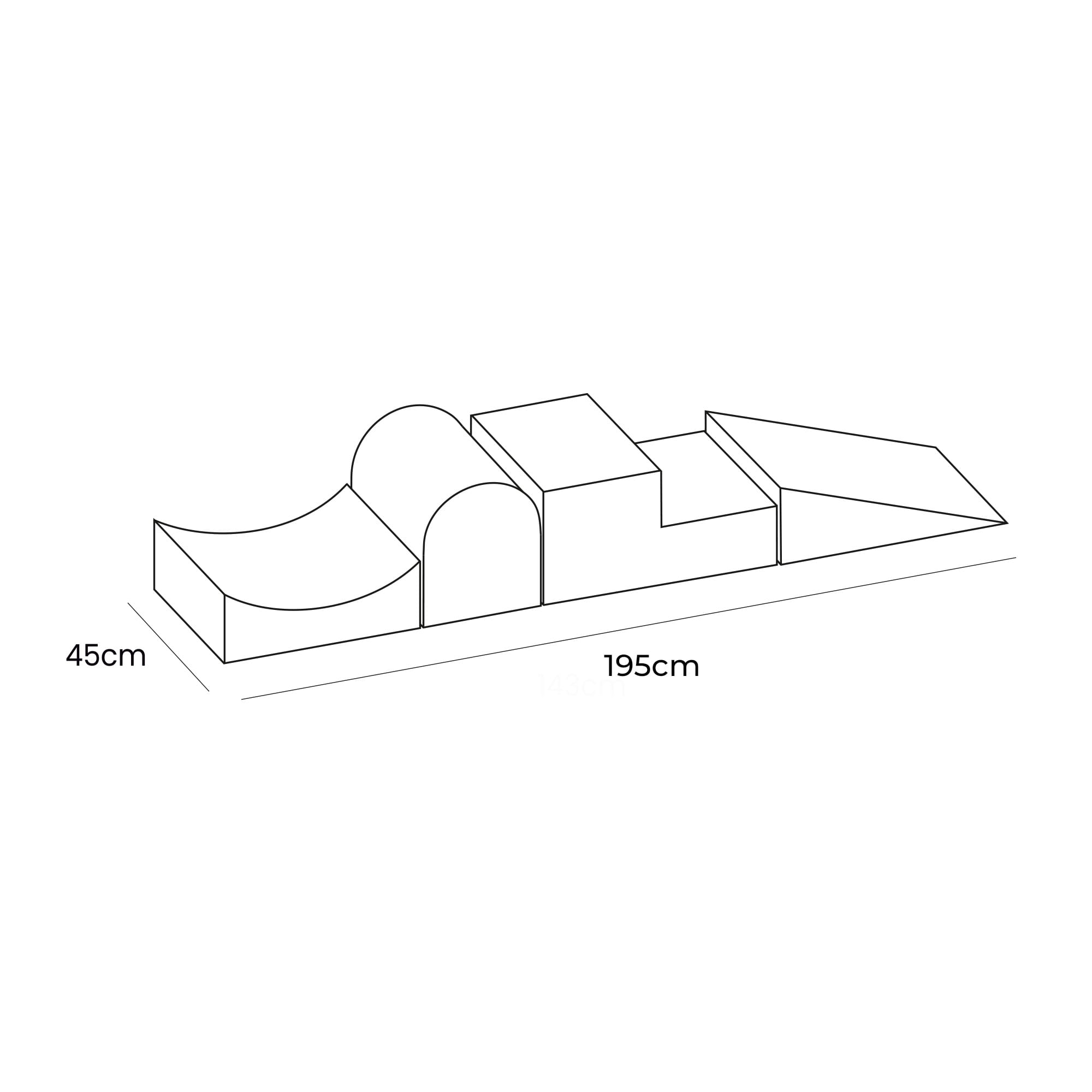 Aesthetic Foam Playground 4 Elements without ball pit Meowbaby