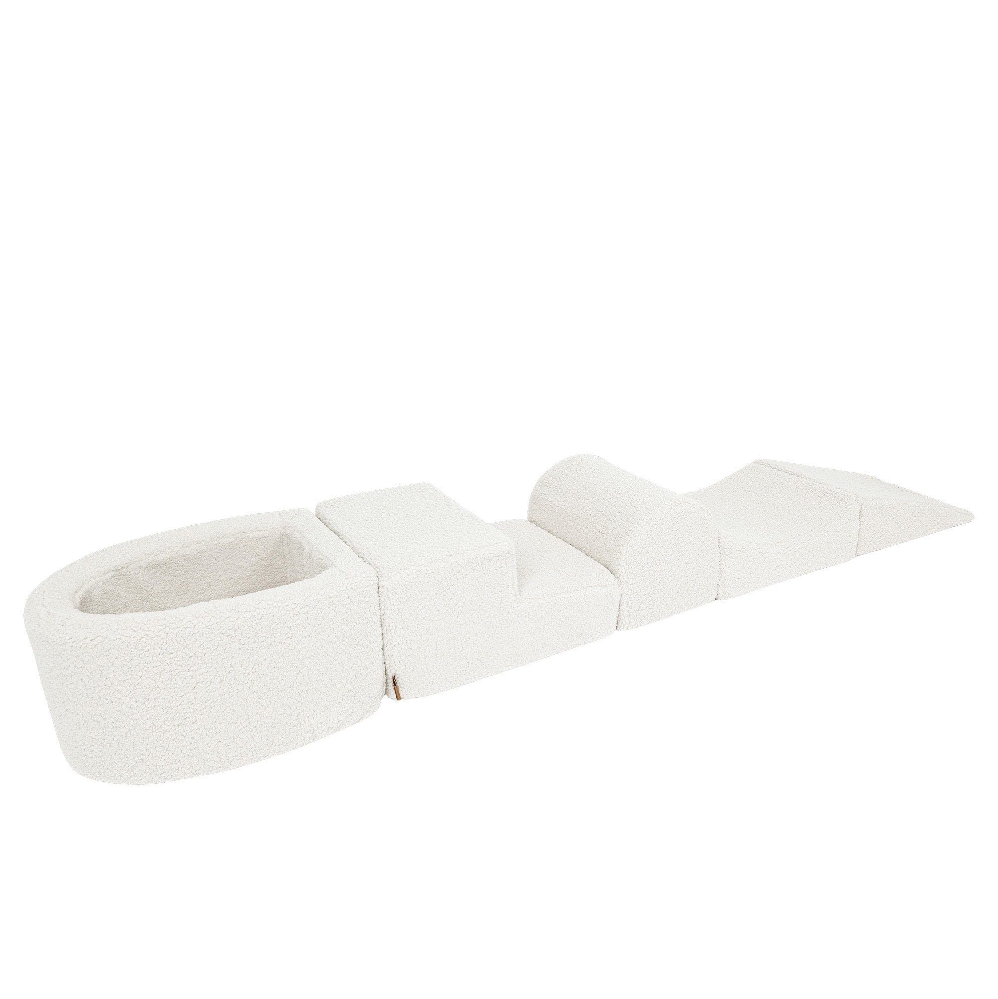 Bearly Kids Foam Climbing Blocks White - Baby Soft Play Set | Balls to Choose