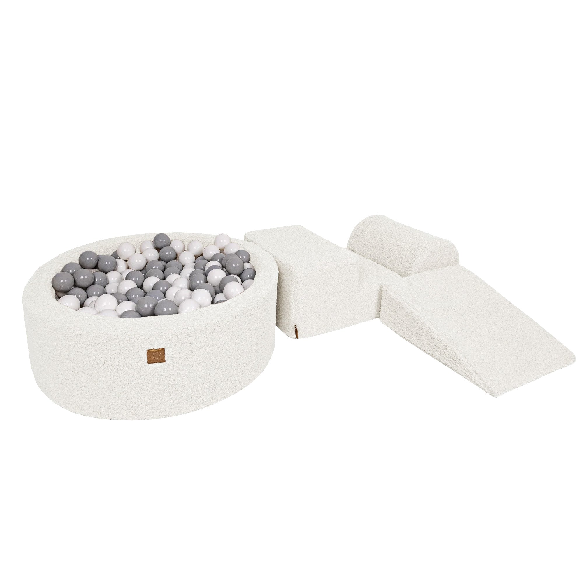 Bearly Kids Foam Climbing Blocks White - Baby Soft Play Set | Balls to Choose