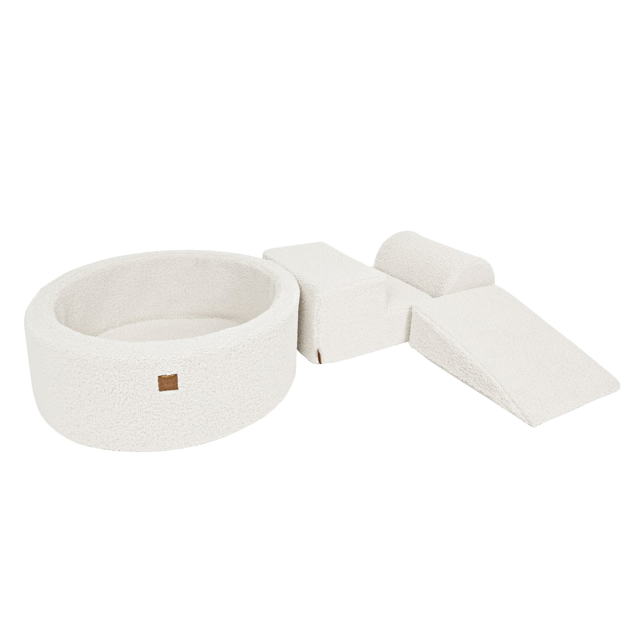 Bearly Kids Foam Climbing Blocks White - Baby Soft Play Set | Balls to Choose