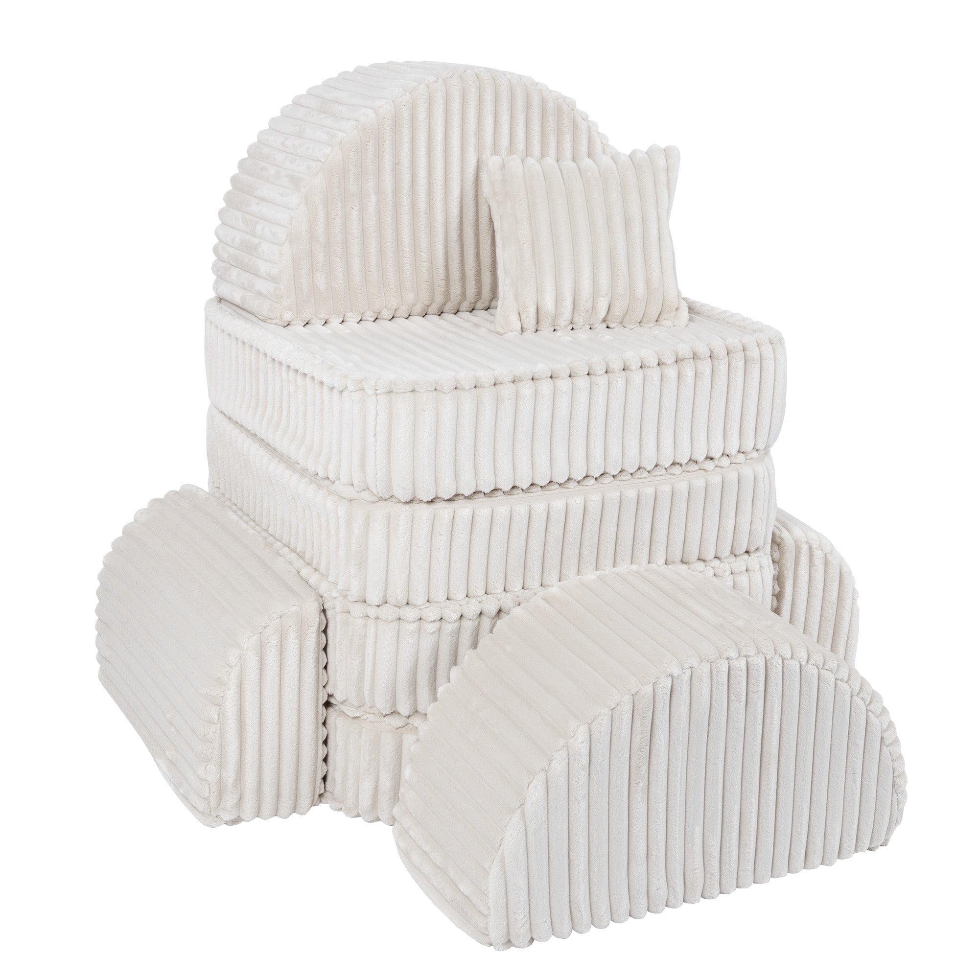 Meowbaby Churros Pocket Sofa Max Cotton Candy White