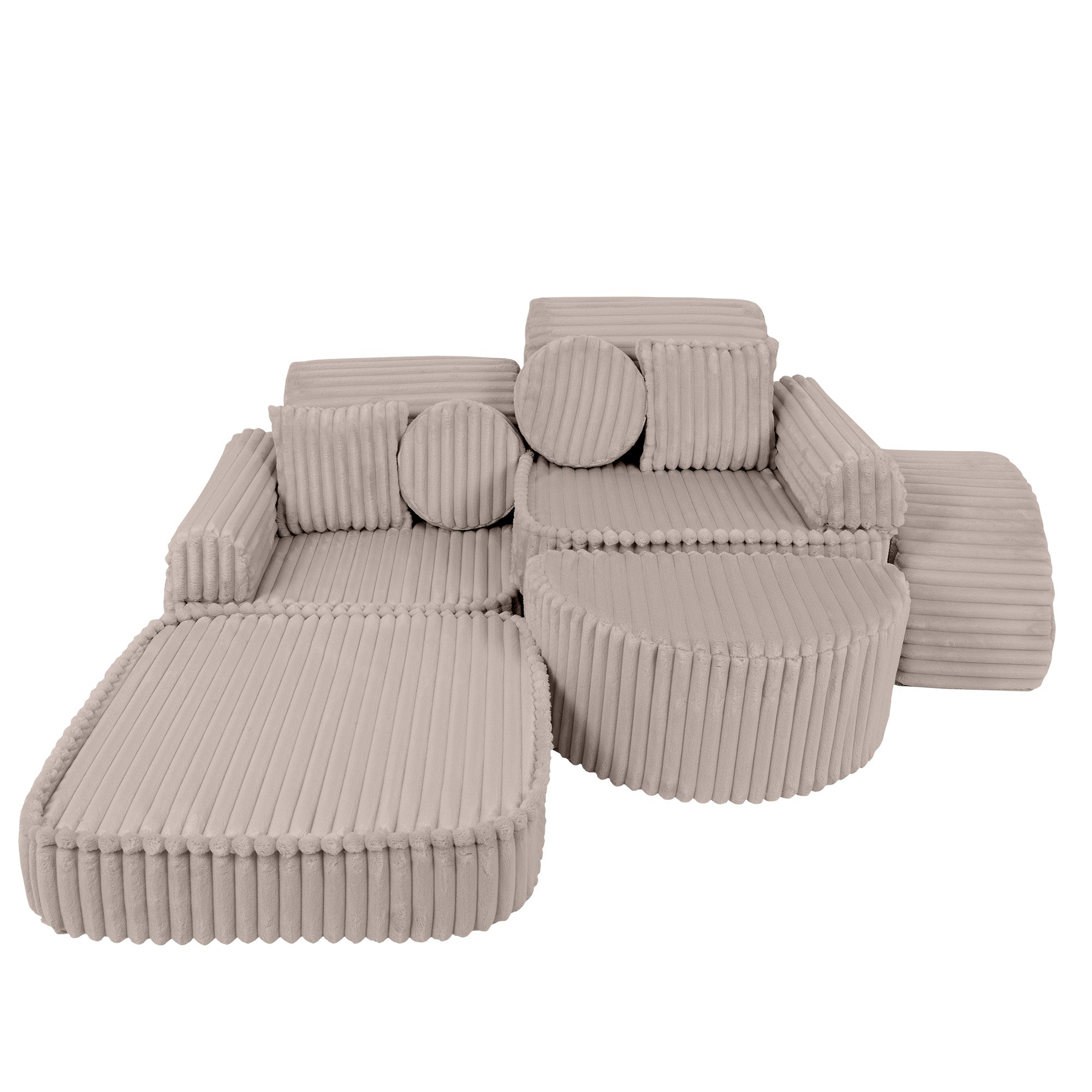 Meowbaby Churros Pocket Sofa Max Pebble Beige
