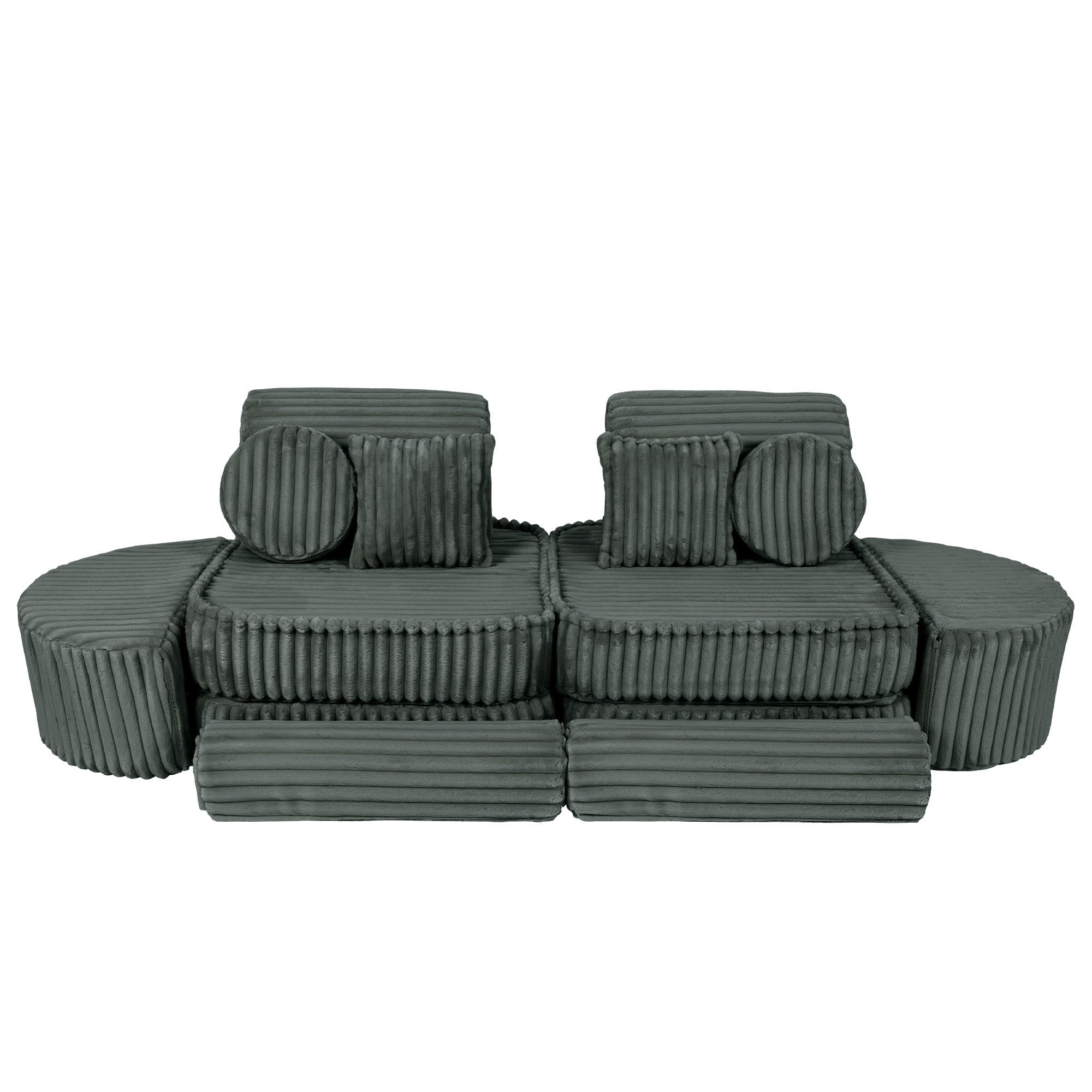 Meowbaby Churros Pocket Sofa Max Pine Forest Green