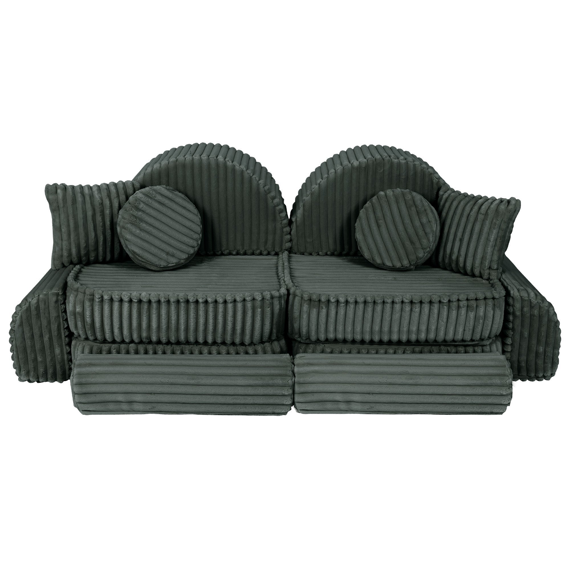 Meowbaby Churros Pocket Sofa Max Pine Forest Green