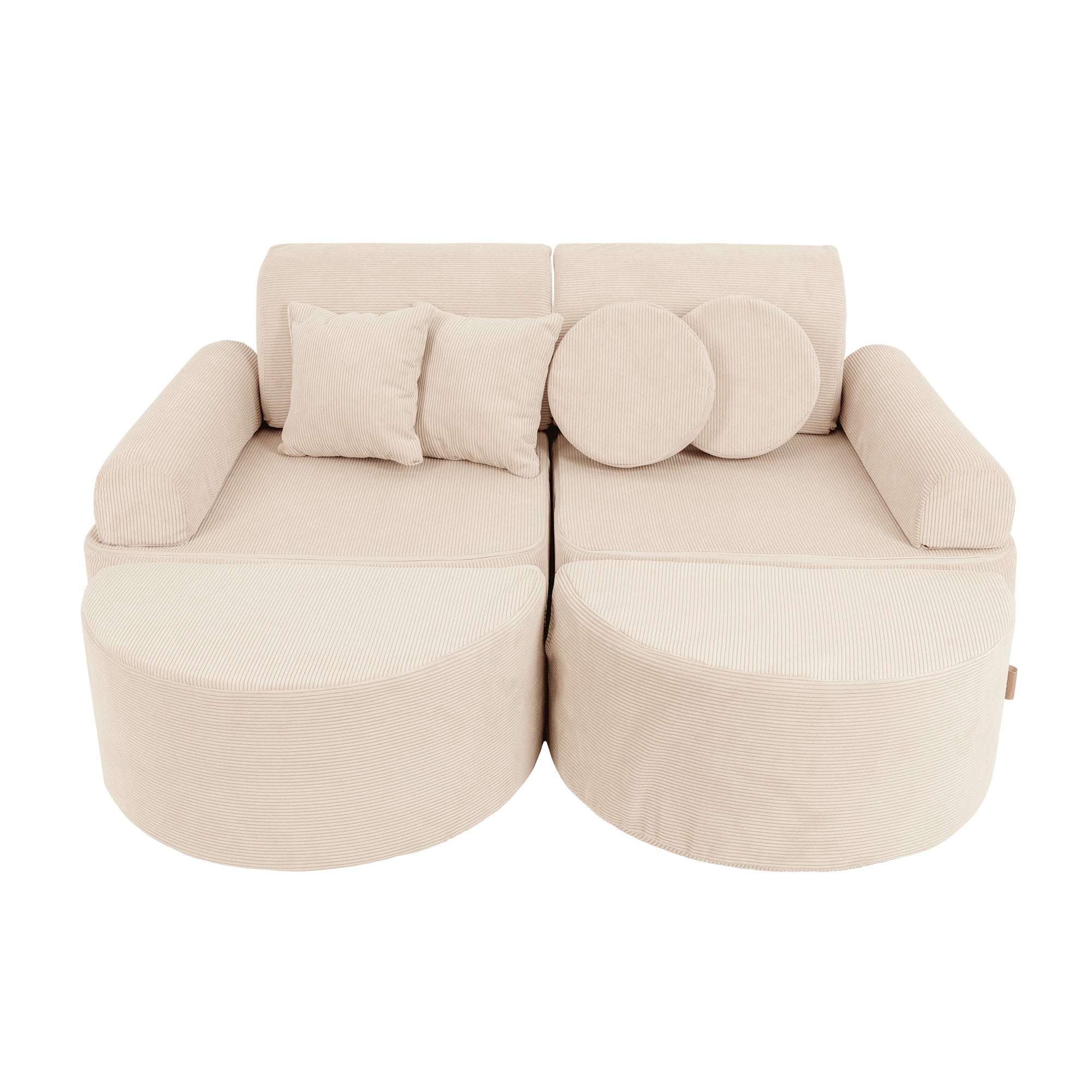 MeowBaby Slimcord Play Sofa Max – Modular Kids Play Sofa Bed | 12 Pieces