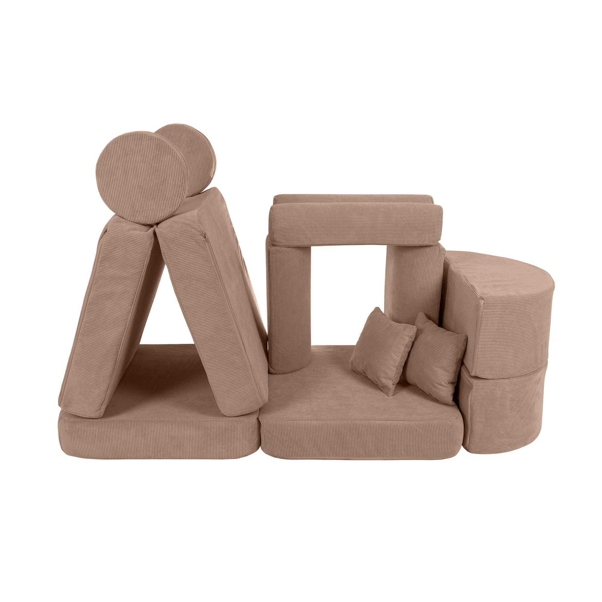 MeowBaby Slimcord Play Sofa Max – Modular Kids Play Sofa Bed | 12 Pieces