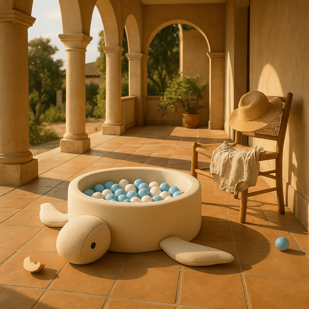 Meowbaby Foam Baby Turtle Ball Pit | Boucle