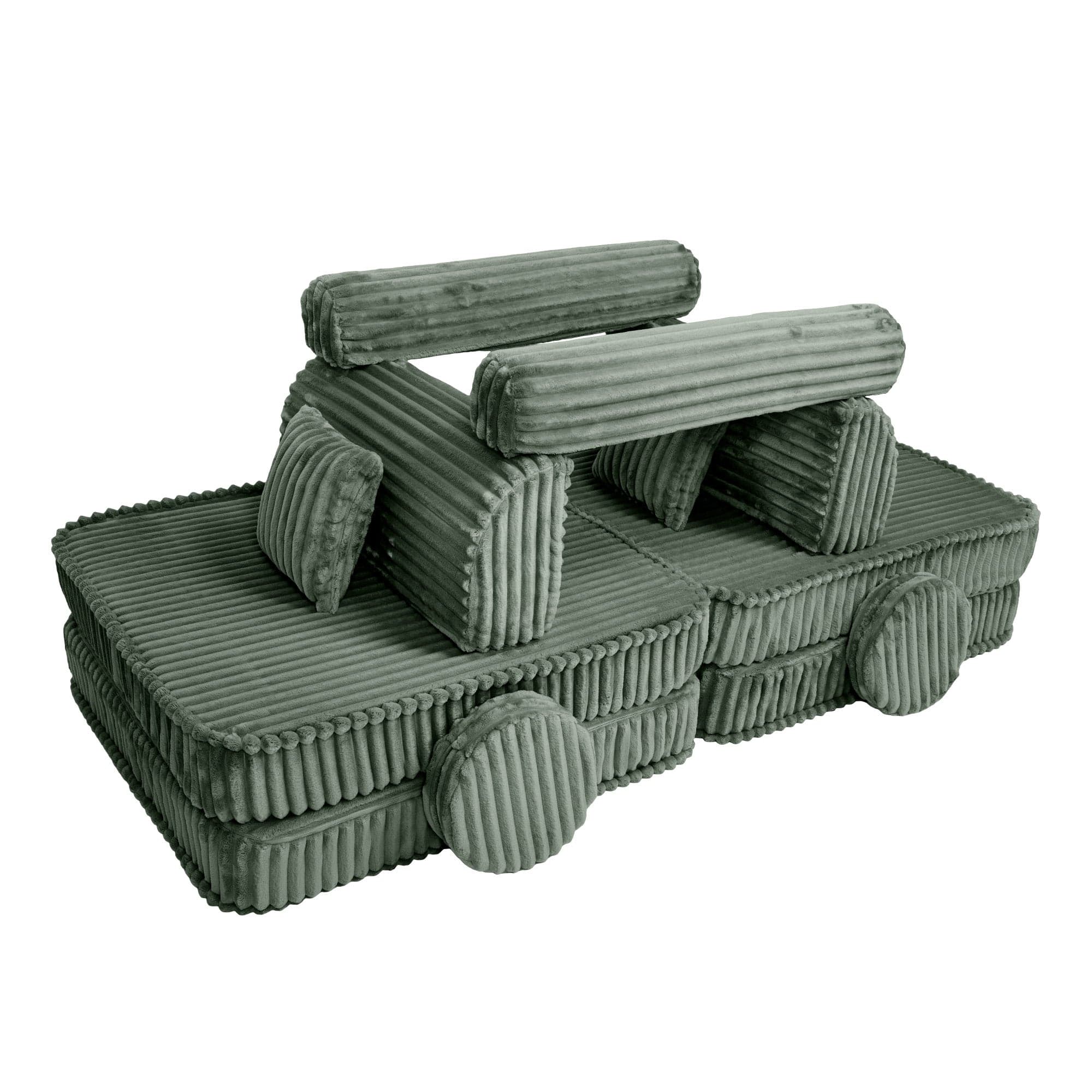 Meowbaby Kids Play Sofa - Modular Play Couch | 10 Pieces | Churros