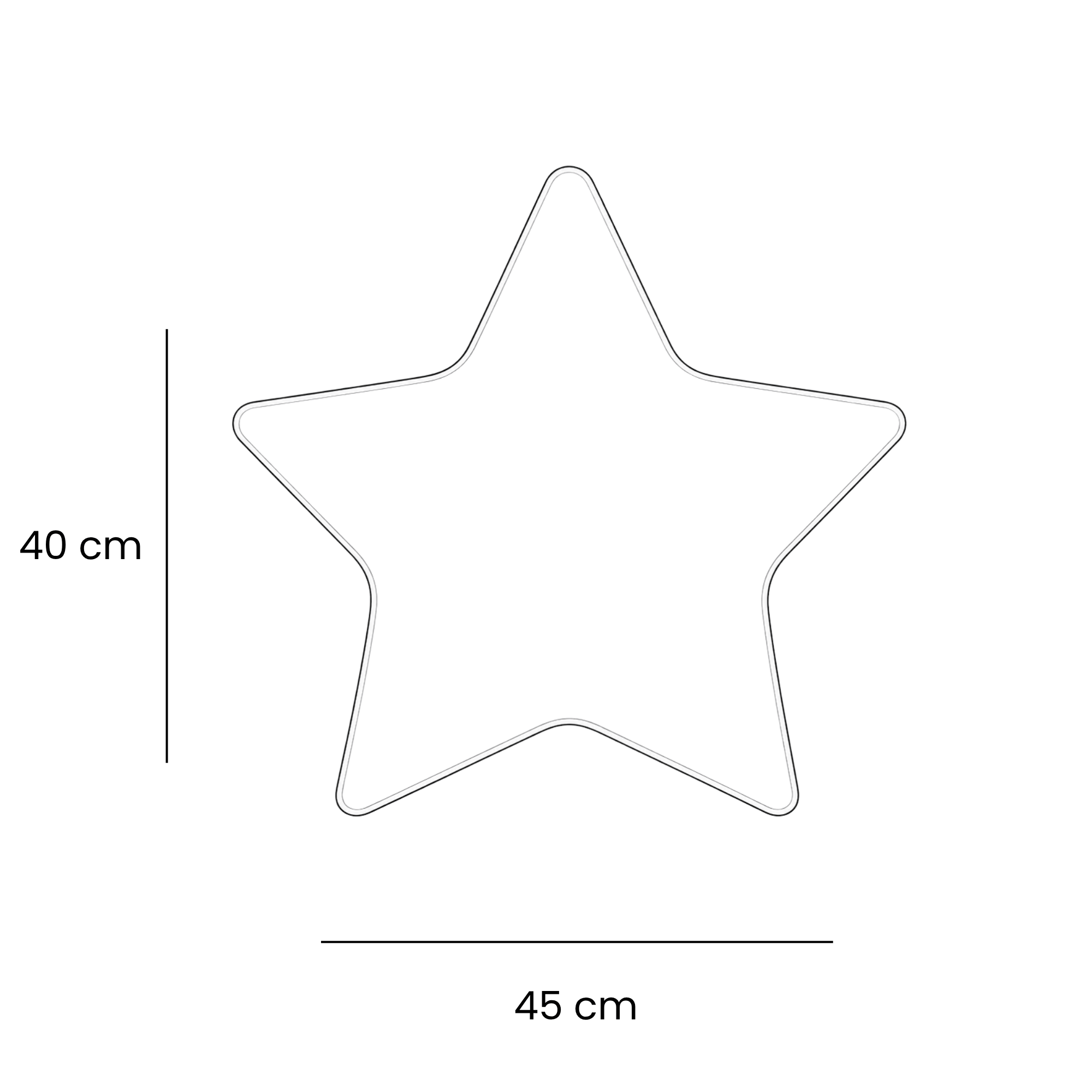 Meowbaby Decorative Pillow for Children Star – Soft and Stylish | Boucle