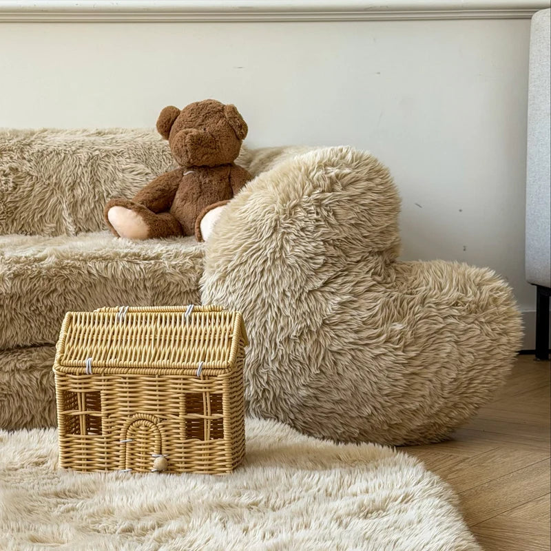 Furry Heart Decorative Pillow for Children – Soft and Stylish | Mammoth