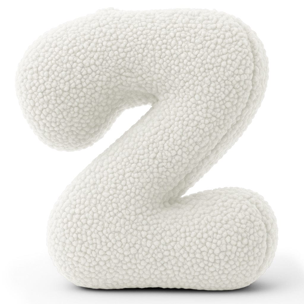 Meowbaby Alphabet Letter Pillow Off White | Bearly