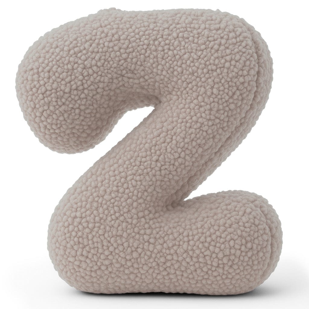 Meowbaby Alphabet Letter Pillow Light Gray | Bearly