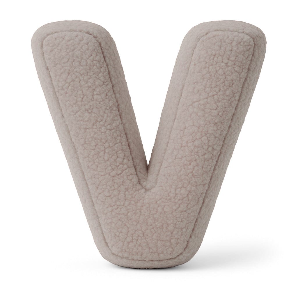 Meowbaby Alphabet Letter Pillow Light Gray | Bearly