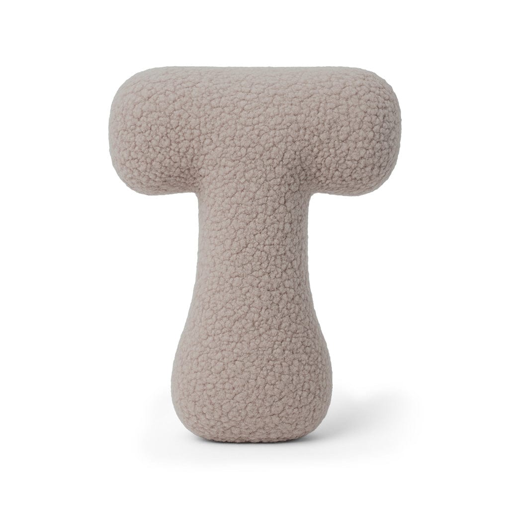 Meowbaby Alphabet Letter Pillow Light Gray | Bearly