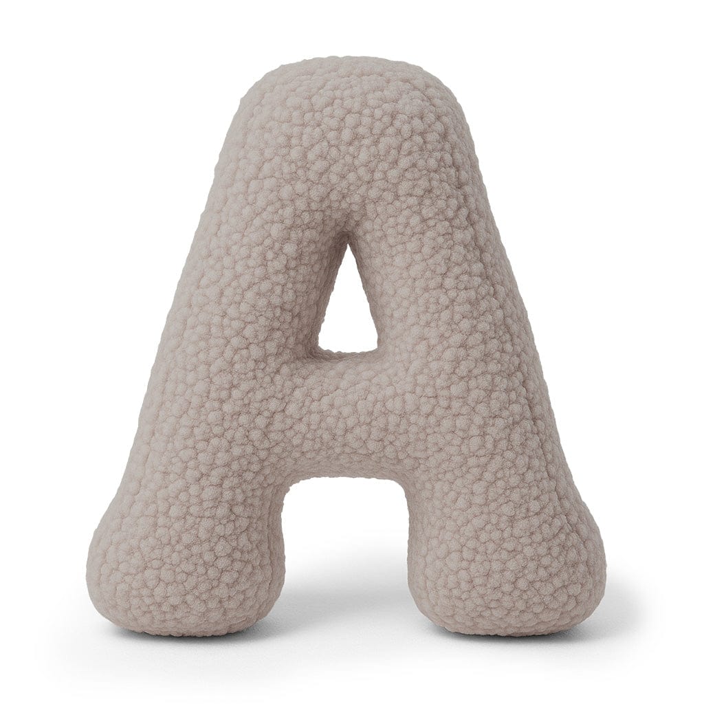 Meowbaby Alphabet Letter Pillow Light Gray | Bearly